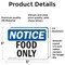 Signmission Food Only, 5 in W x Rectangle, Vinyl Decal OS-2PACK-NS-D-35-L-12826 - alternate 6
